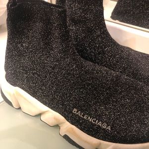 Balenciaga glitter speed sock sneaker